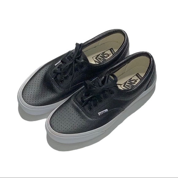 black vans with white bottom